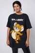T-shirt Tom & Jerry, oversizowy krój, okrągły dekolt, krótki rękaw