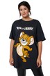 Tričko, oversize, Tom&Jerry, kulatý výstřih, krátké rukávy