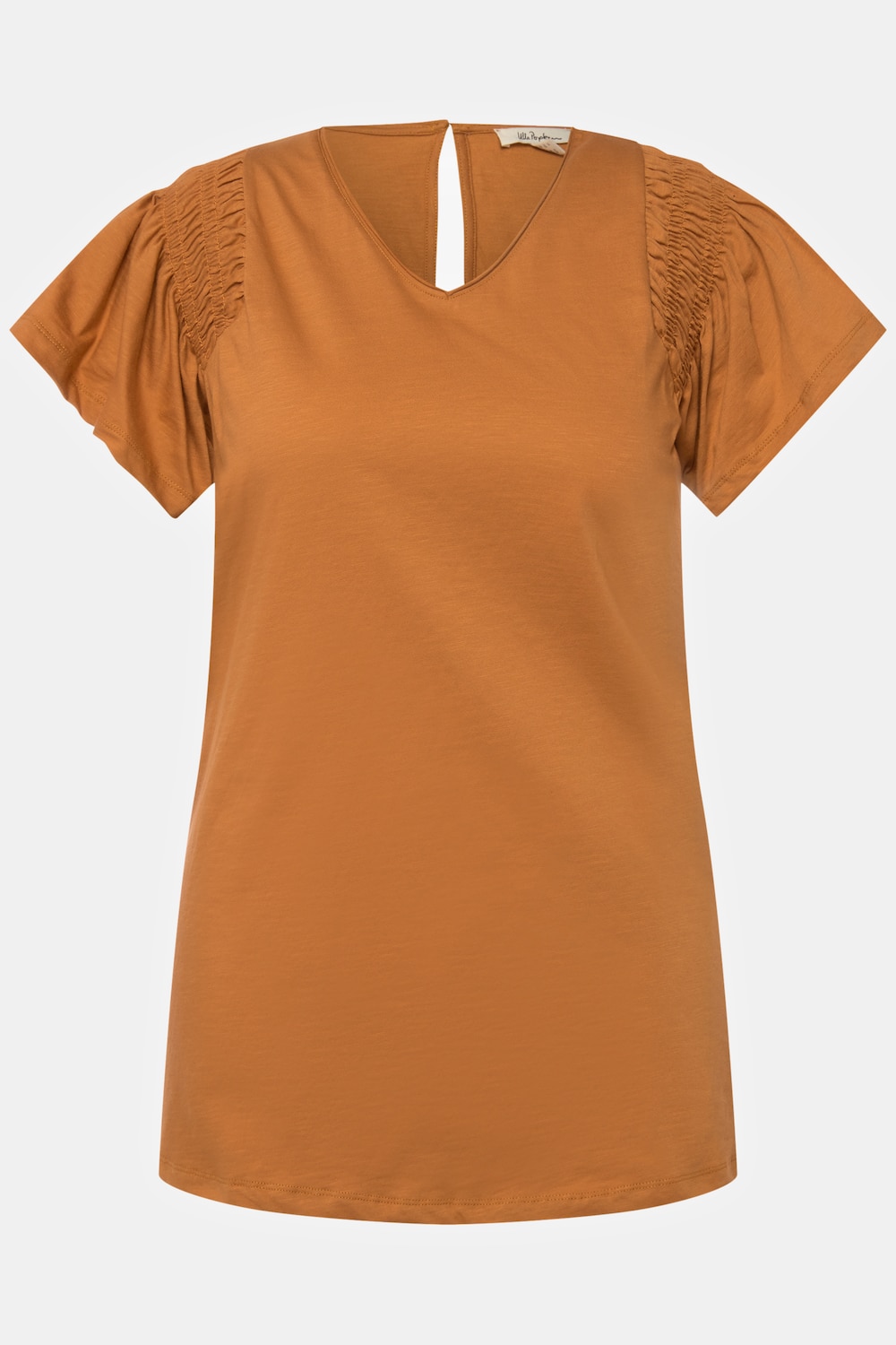 Stora storlekar T-shirt, Dam, brun, storlek: 50/52, Bomull, Ulla Popken