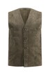 Kožená vesta, semiš, velké kapsy