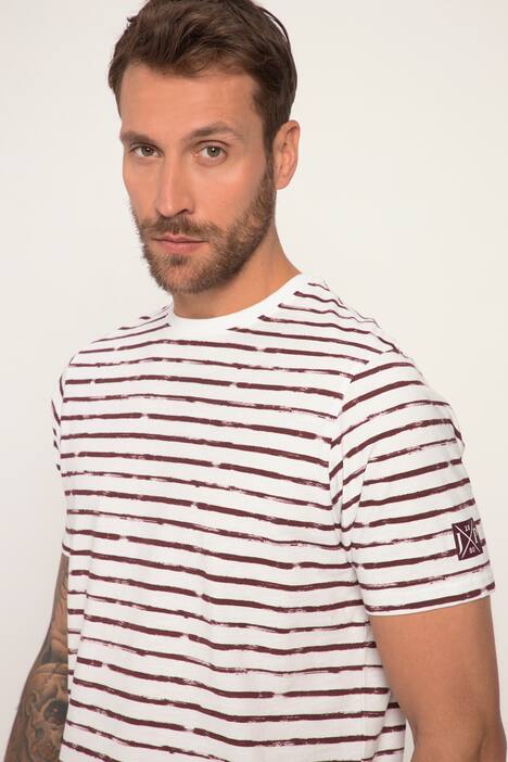 T-shirt, halvlång ärm, ränder, rund ringning