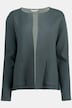 Strickjacke, Doubleface-Strick, Rundhals