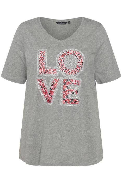 Tričko, Love, A střih, výstřih do V, krátké rukváy