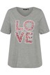 Tričko, Love, A střih, výstřih do V, krátké rukváy