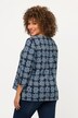 sweatshirt, bloemen, A-lijn, tuniekhals, 3/4-mouwen
