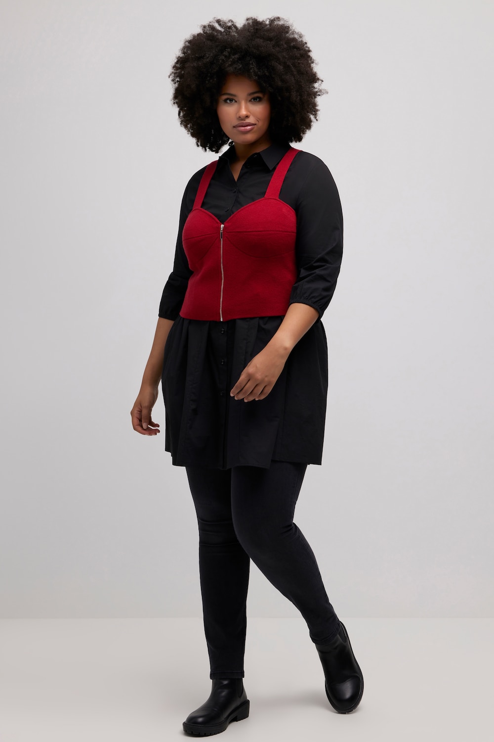 Große Größen Bra-Top, Damen, rot, Größe: 50/52, Viskose/Polyester/Synthetische Fasern, Ulla Popken