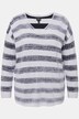 Pullover, unregelmäßige Streifen, V-Ausschnitt, Langarm