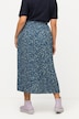 Plisowana spódnica, wzorzysta, linia litery A, elastyczny pas