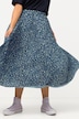 Plisowana spódnica, wzorzysta, linia litery A, elastyczny pas