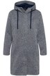 Bunda z pleteného flísu, stojáček, kapuce, kapsy na zip