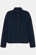 Veste en molleton, coupe courte, col de chemise, fermeture Éclair