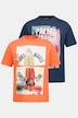 T-Shirts, 2er-Pack, Halbarm, Surf Print, Rundhals
