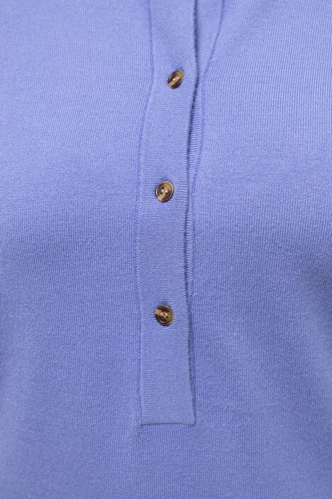 Polo-Pullover, Polokragen, Knopfleiste, Langarm