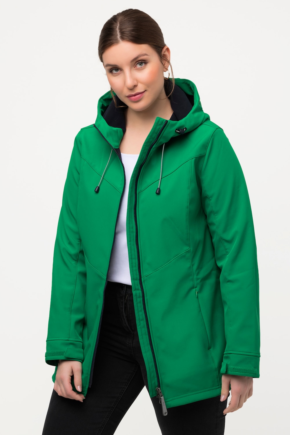 Grote Maten HYPRAR softshell jas, Dames, groen, Maat: 58/60, Polyester, Ulla Popken