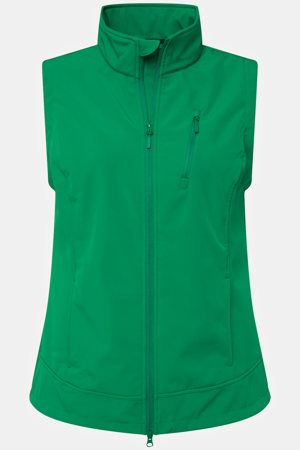 Stora storlekar Softshellväst med fleecefoder, Dam, grön, storlek: 46/48, Polyester, Ulla Popken