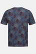 T-shirt, rękaw 1/2, roślinny nadruk, okrągły dekolt