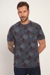 T-shirt, rękaw 1/2, roślinny nadruk, okrągły dekolt