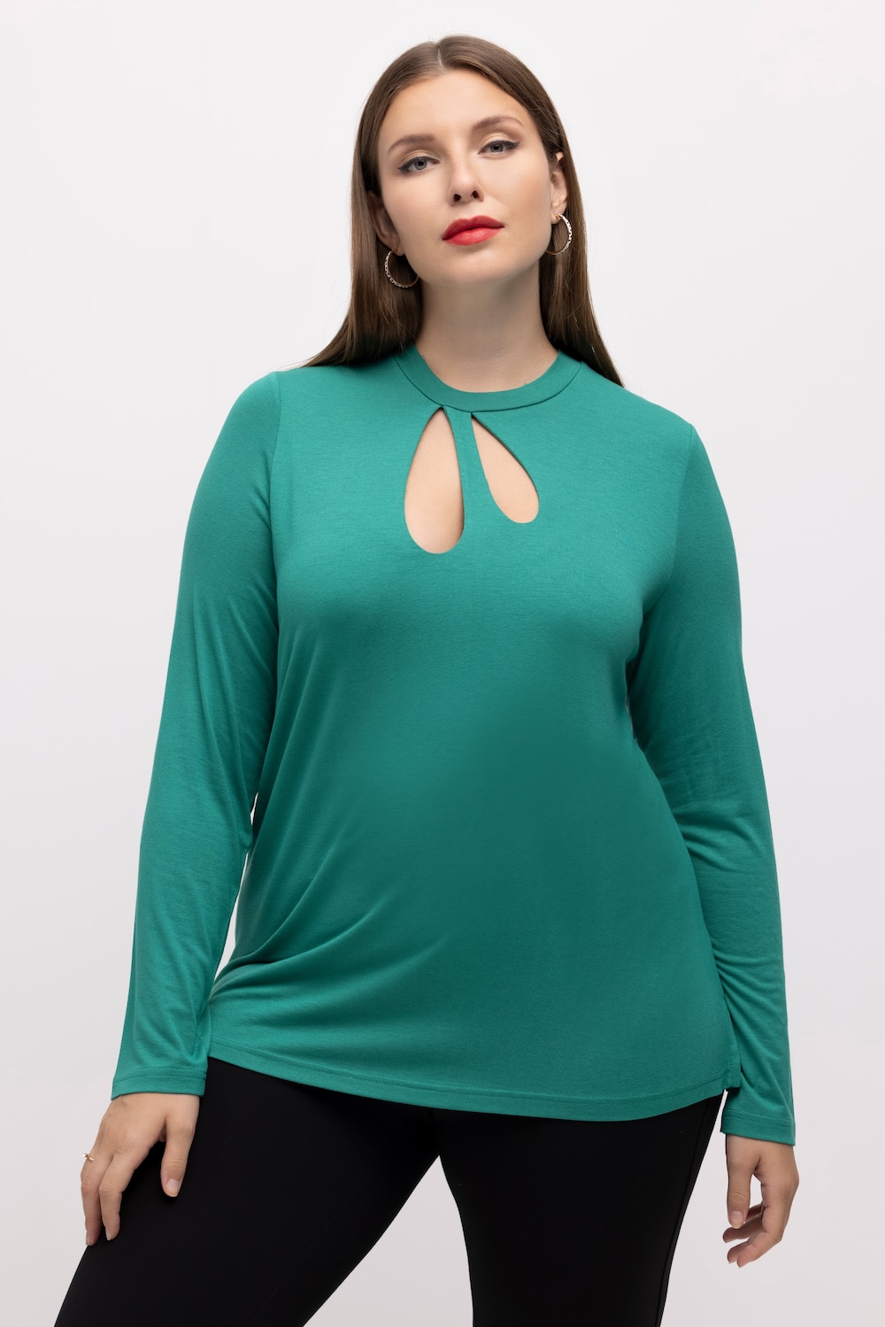 Grote Maten shirt, Dames, groen, Maat: 42/44, Viscose, Ulla Popken