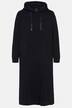 Sweat-Midikleid, Kapuze, Taschen, lange Seitenschlitze