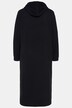 Sweat-Midikleid, Kapuze, Taschen, lange Seitenschlitze