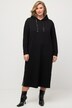 Sweat-Midikleid, Kapuze, Taschen, lange Seitenschlitze