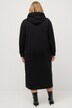 Sweat-Midikleid, Kapuze, Taschen, lange Seitenschlitze