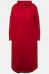Vestido midi sport, capucha, bolsillos, aberturas laterales largas