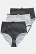Culottes maxi, lot de 3, rayures, taille haute