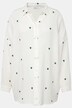 Hemdbluse, oversized, Musselin, Hearts-Stickerei