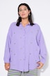 Camicia dal taglio oversize in mussola con ricamo di cuori