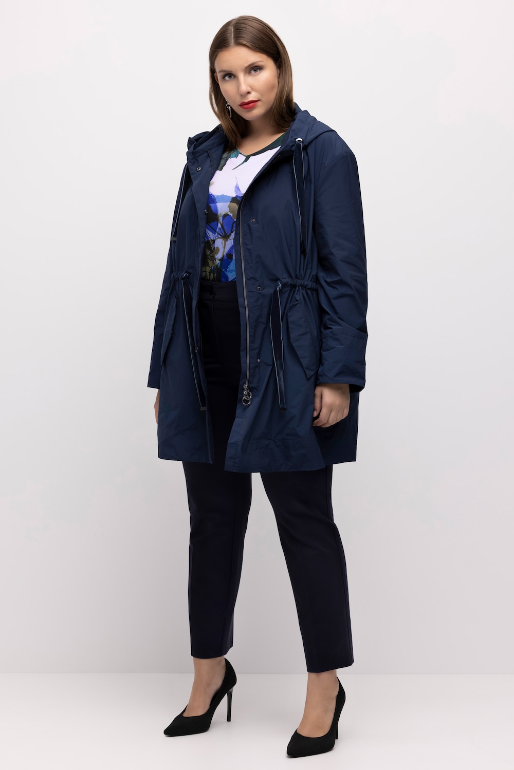 Große Größen Jacke, Damen, blau, Größe: 50/52, Polyester/Viskose, Ulla Popken