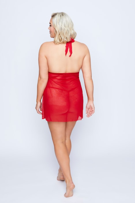 Red Sexy Satin Lace Cami Vest Top Negligee Lingerie PLUS SIZE