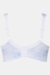Soutien-gorge sans armatures, bonnet C-D. Imprimé floral.