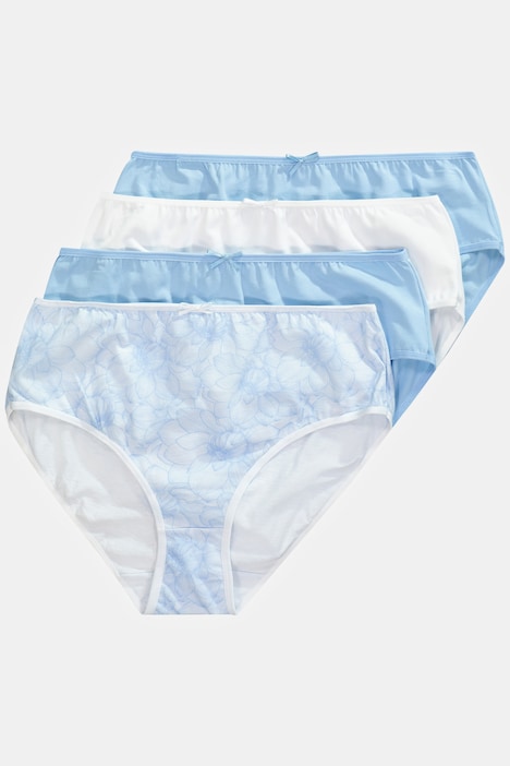 Cotton String Bikini Panties with Rhinestone Accent Detail (6-Pack