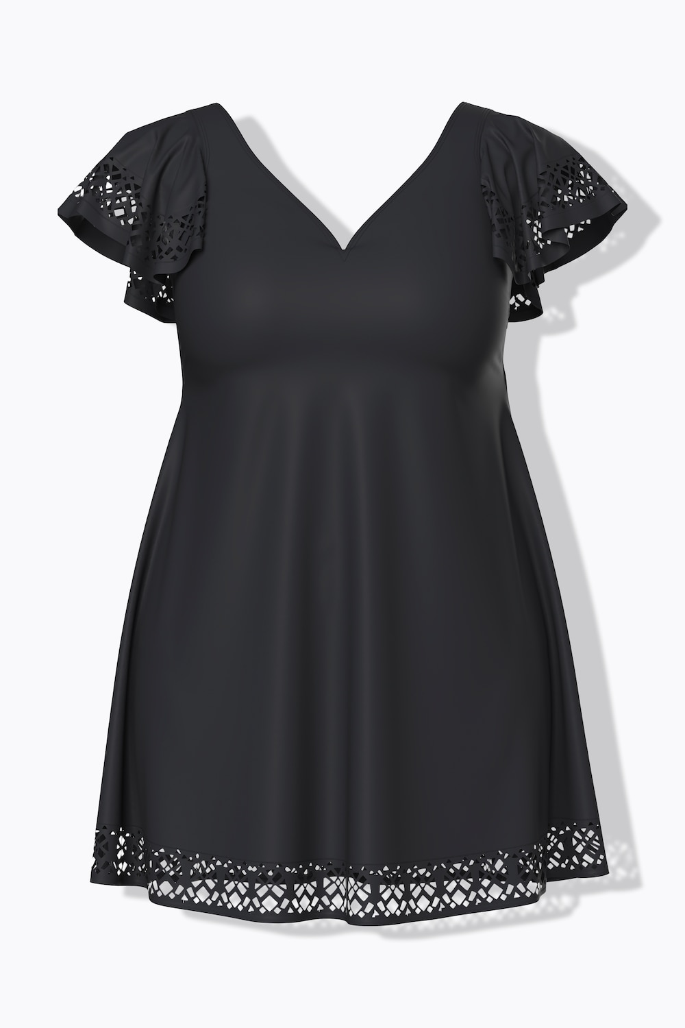 Badjurk, kapmouwen, zachte cups, lasergesneden patroon, beugel