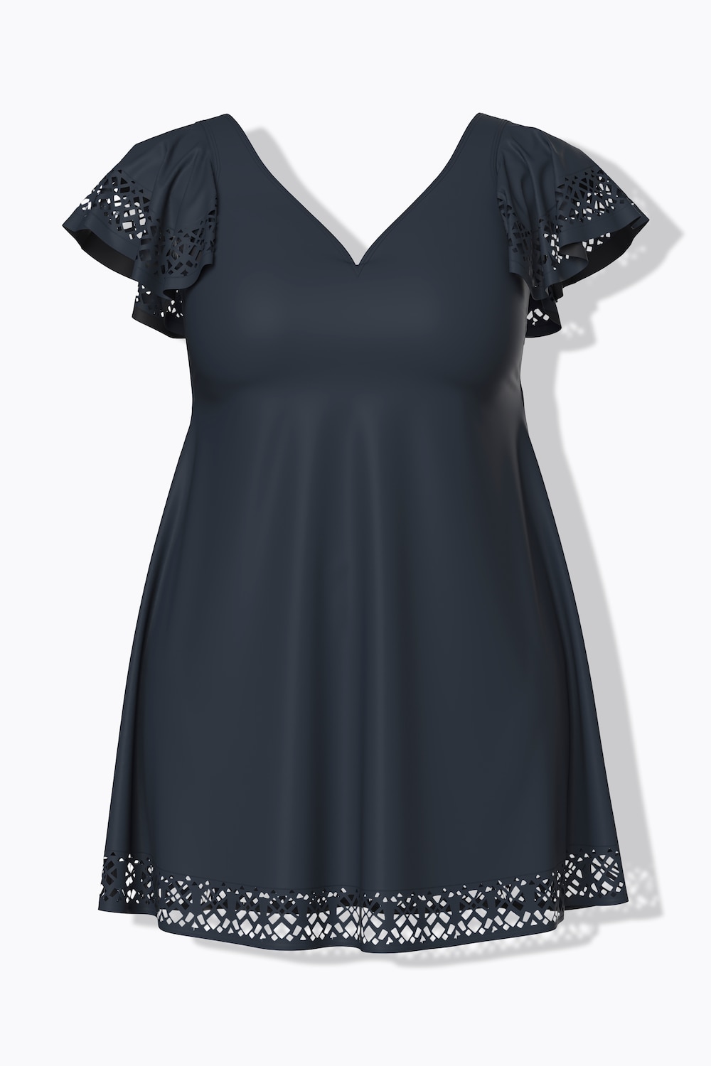 Badjurk, kapmouwen, zachte cups, lasergesneden patroon, beugel