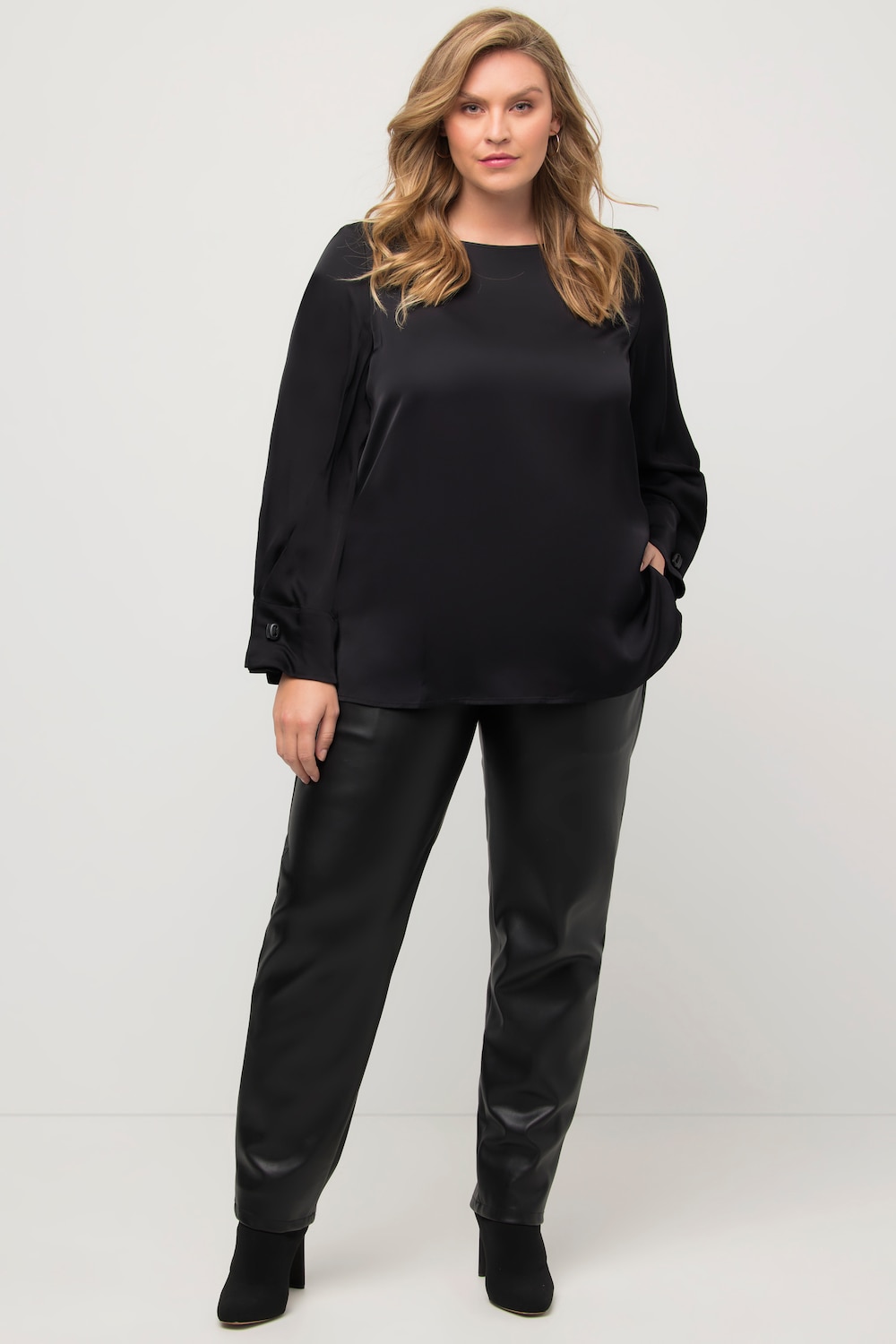 Große Größen Shirtbluse, Damen, schwarz, Größe: 50/52, Viskose, Ulla Popken