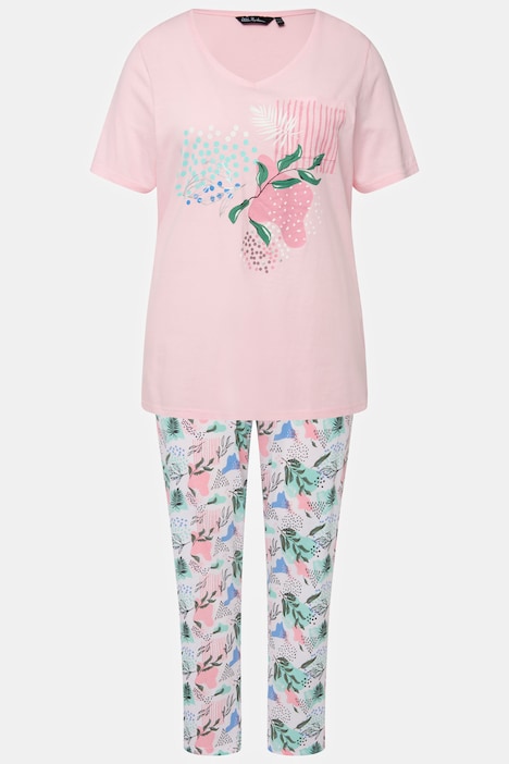 skinke modul progressiv Pyjamas-shirt, jordbær, V-udskæring, korte ærmer, økologisk bomuld | Nattøj  | Nattøj