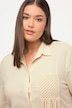 Eco Cotton Shirt with Crocheted Fringe Trim Pocket