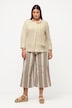 Eco Cotton Shirt with Crocheted Fringe Trim Pocket