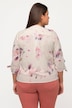 Bluse, oversize, V-hals, 3/4-ærmer, økologisk bomuld