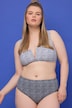 bikini slip, high waist, dot print