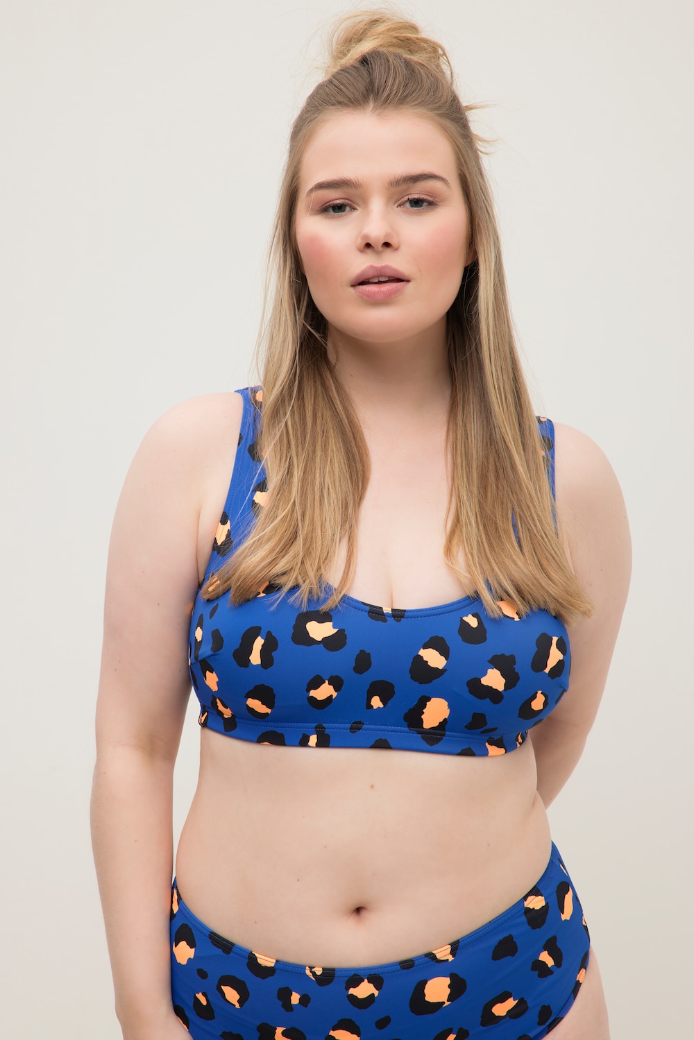 Grote Maten bikini top, Dames, blauw, Maat: 44, Synthetische vezels/Elastaan, Studio Untold