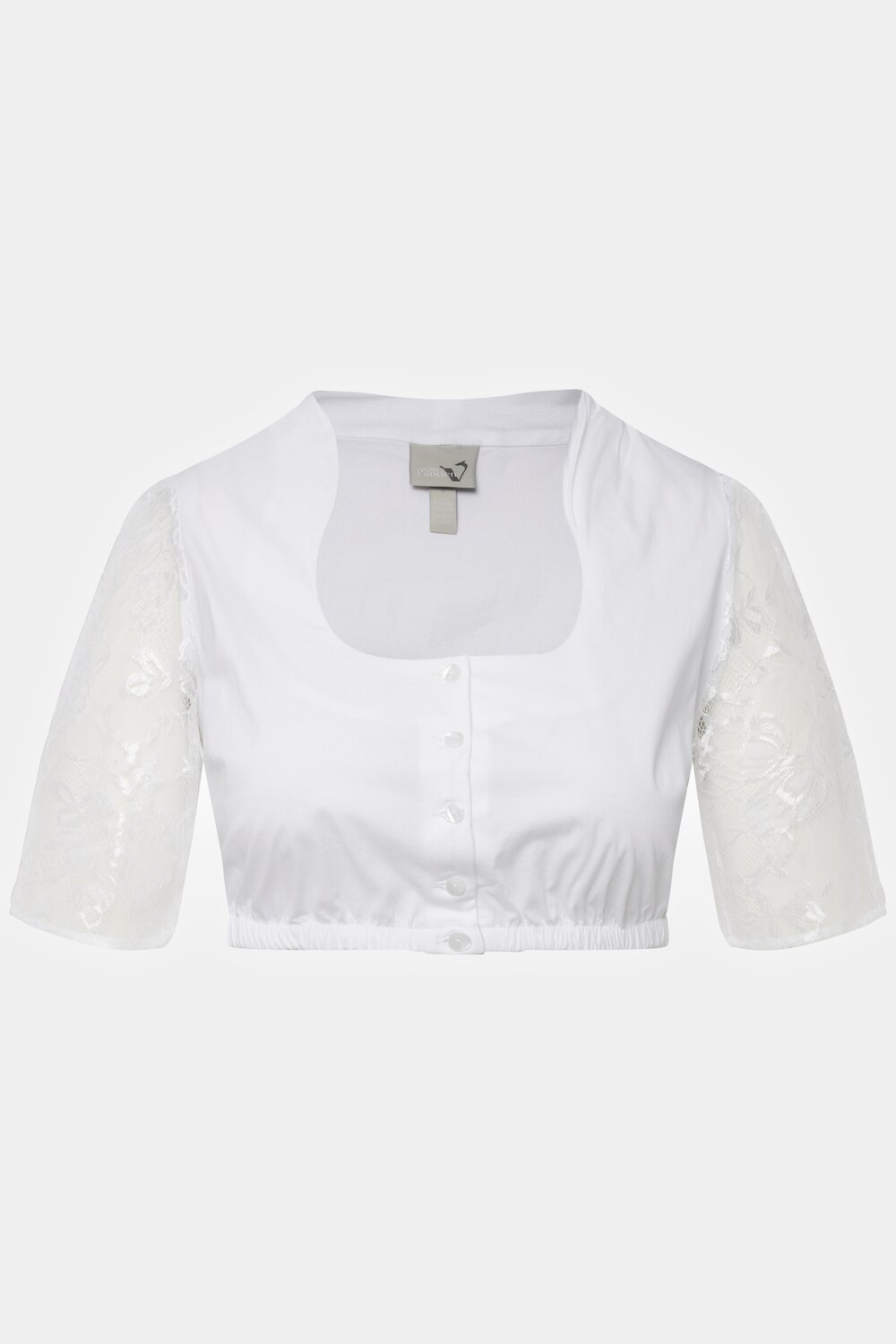 Stora storlekar Dirndlblus, Dam, vit, storlek: 44, Polyester/Bomull, Ulla Popken