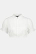 Chemisier traditionnel Dirndl. Plis et dentelle. Col montant et manches courtes