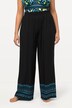 Pantalon palazzo, lisière, jambes larges, taille élastique