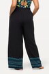 Pantalon palazzo, lisière, jambes larges, taille élastique