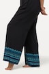 Pantalon palazzo, lisière, jambes larges, taille élastique