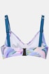 Bikini, Aquarellmuster, Bügel, ohne Softcups, Raffung
