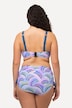 Bikini, Aquarellmuster, Bügel, ohne Softcups, Raffung